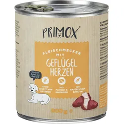 Primox Hunde Nassfutter mit Geflügelherzen 6 x 800g 6x800 g