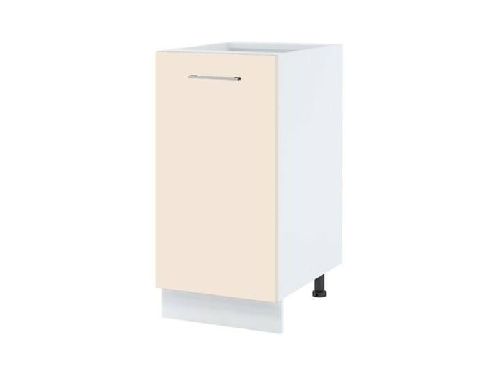 Meuble bas de cuisine Lovia Vanille Mat 1 porte L 40 cm - Cuisineandcie