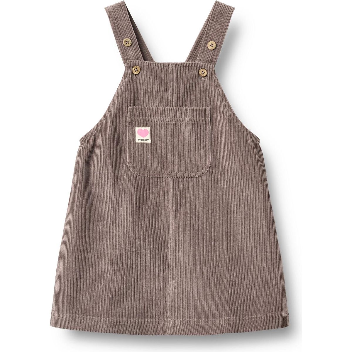 Wheat Pinafore Caroline plum truffle (9623) 104 1201-322-GOTS-9623-104/4y