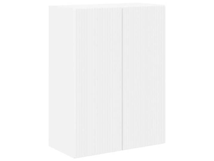 Roanoer TV-Wandschrank Weiß 59,5x31x80cm Holzwerkstoff Platzsparende TV Wandschrank Konsole für Wohnzimmer und Schlafzimmer, 2 Türen und 1 Regal bieten strukturierte Ordnung.