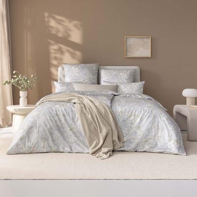 Bettwäsche ESTELLA "Helen", 820, silber, B/L: 155cm x 220cm, 1 Stk., 2 Stk., Schweizer Satin, B/L: 80cm x 80cm & 40cm x 80cm, 3, Schweizer Satin, Obermaterial: 100% Baumwolle, Bettwäsche, Bettwäsche, Gefertigt aus 100% Baumwolle.