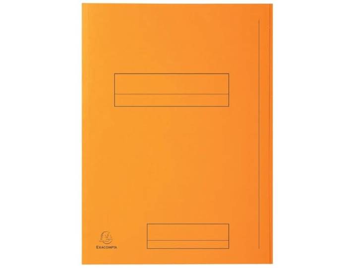 Exacompta 50 Chemises Rigides imprimées 2 rabats Super Orange