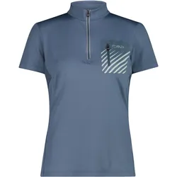 CMP Campagnolo, Damen, Velotrikot, Women's Breast Pocket T-Shirt Free Bike (XXS), Grau, Blau, XXS