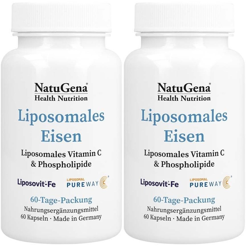 Liposomales Eisen+Vitamin C vegan Kapseln 2x 2x60 St