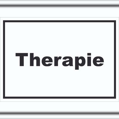 HB-Druck Therapie Schild mit Text Raum Behandlung waagerecht A5 (148x210mm)
