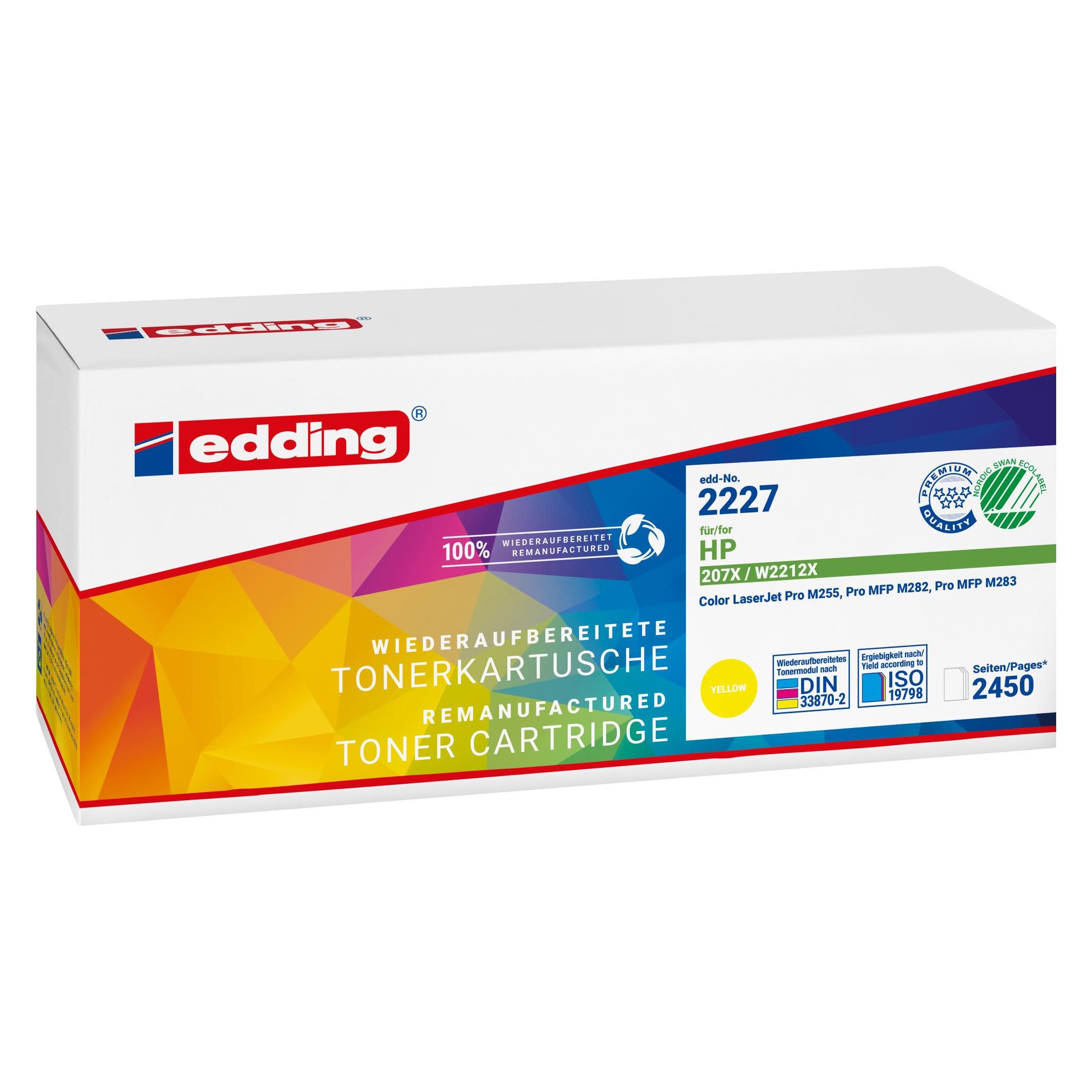 Edding EDD-2227 gelb Toner kompatibel zu HP 207X (W2212X) (Y) (18-2227)