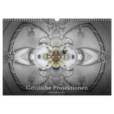 Göttliche Projektionen - Kirchenpanoramen (Wandkalender 2026 DIN A3 quer), CALVENDO Monatskalender