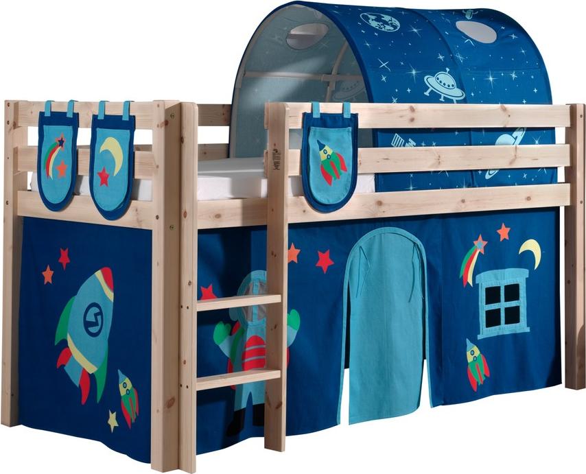 Spielbett Pino mit Textilset Kiefer Natur