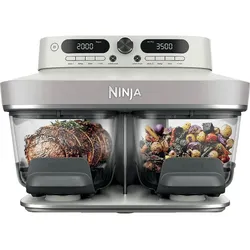 NINJA DD102EUIV2 CRISPi DualZone Glas-Air-Fryer mit 8 Funktionen, Heißluftfritteuse