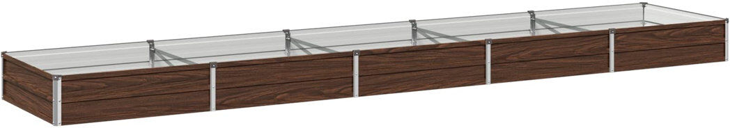 Rio Raised Garden Bed Black 24cm H x 400cm W x 80cm D