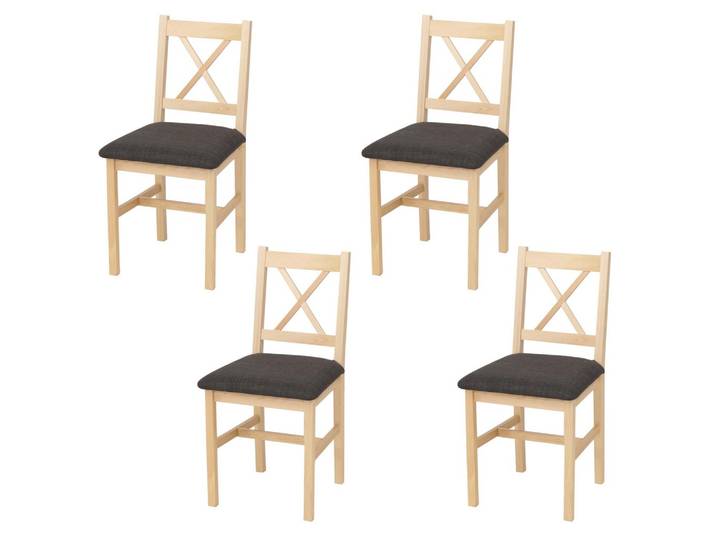 ESSZIMMERSTUHL Kiefer, Schwarz 4er-Set