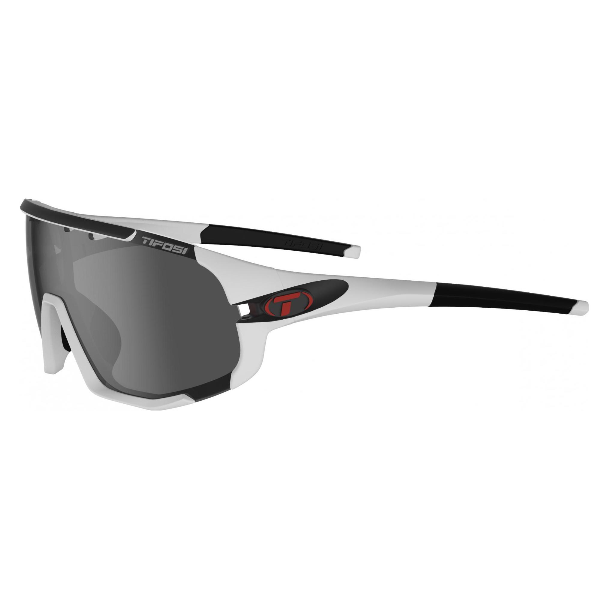 Tifosi Optics Schlitten Sonnenbrille (Matte Weiss, Mattweiss, Ac Red, Clear, Smoke) (1630101201_)