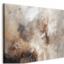 LEINWANDBILD Farbe - Abstrakt - Beige - Kunst Wohnzimmer Groß 120x80 cm