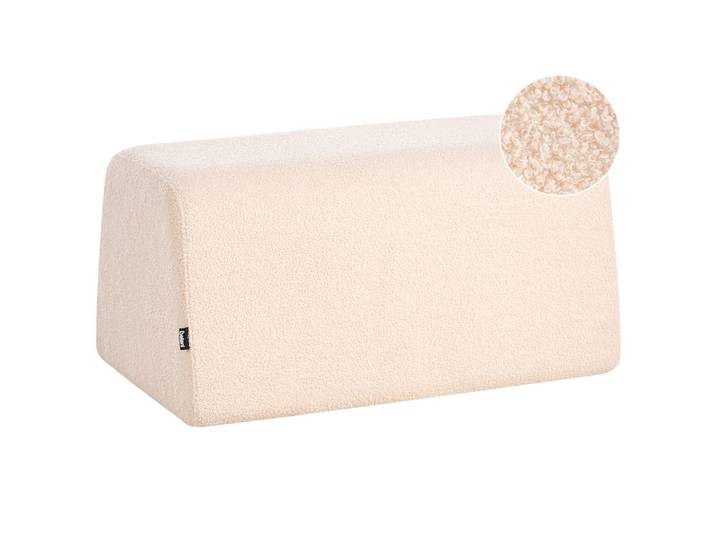Beliani Pouf Beige Sinclair, Rechteckig, 79x40x49 cm, Wohnzimmer, Sessel, Hocker & Hockerbänke, Poufs