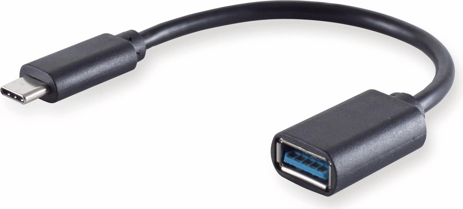 S/CONN 13-30009 USB-kabel USB 3.2 Gen 1 USB-C naar USB-A zwart 0,1 meter