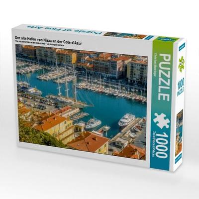 CALVENDO Puzzle Der alte Hafen von Nizza | 1000 Teile Lege-Größe 64x48cm Foto-Puzzle für glückliche Stunden