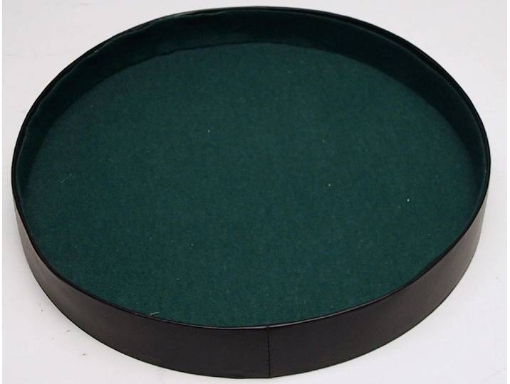 HOT Games Dobbelpiste - Pokerpiste - 26 cm - Zwart vinyl groen vilt