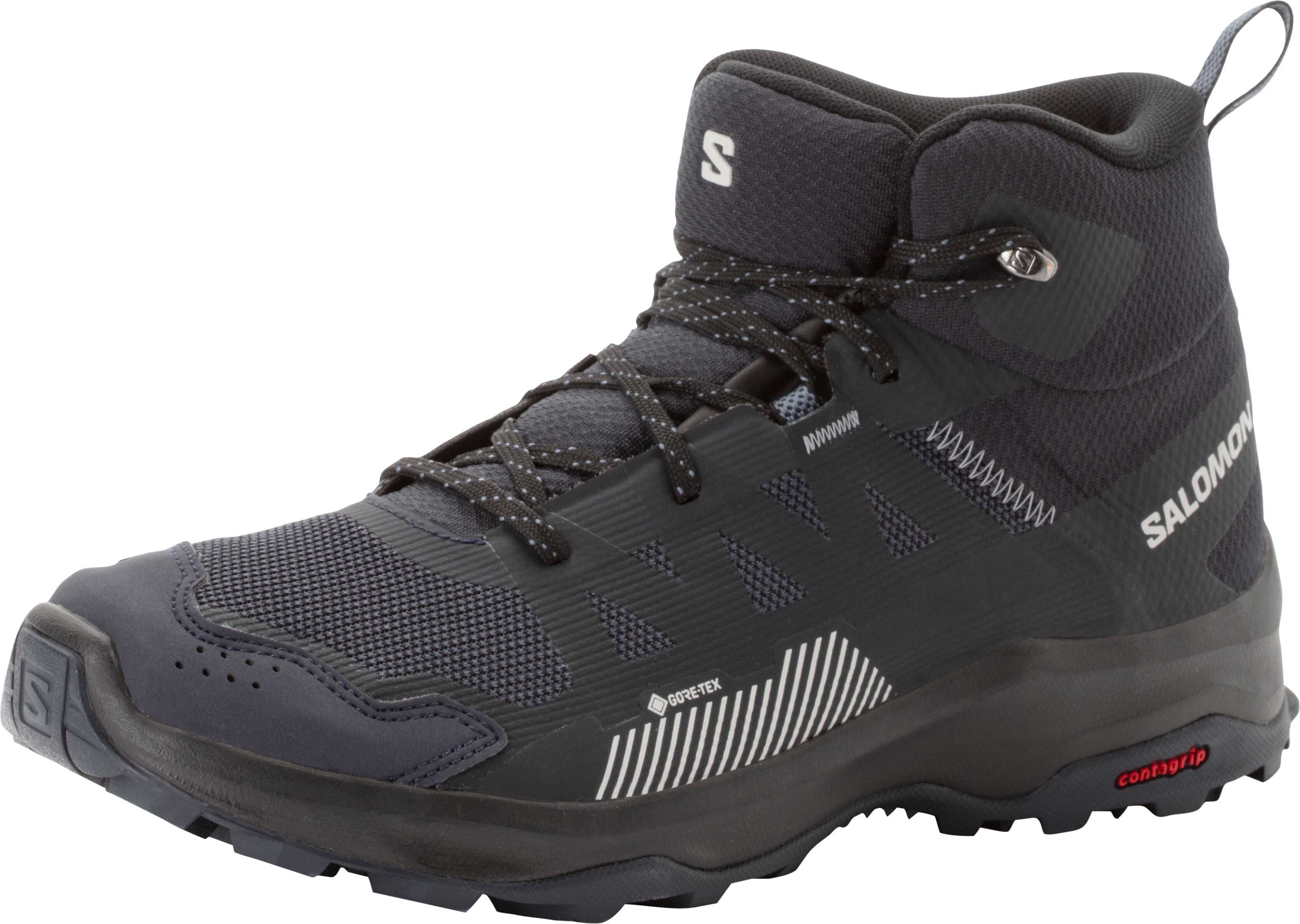 Wanderschuh SALOMON "ARDENT MID GORE-TEX", Herren, Gr. 44, Textil, blau (blau nights), Schuhe Wanderschuh, wasserdicht blau nights 44, Textil