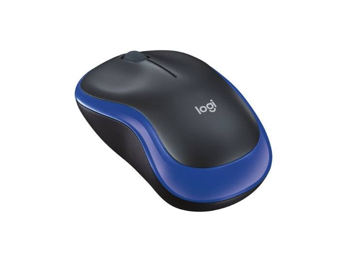 Logitech M185 Souris sans fil - 2,4 GHz, Optique 1000 DPI, Ergonomique pour droitier, Pile 12 mois, Récepteur USB pour PC/Mac - Bleu