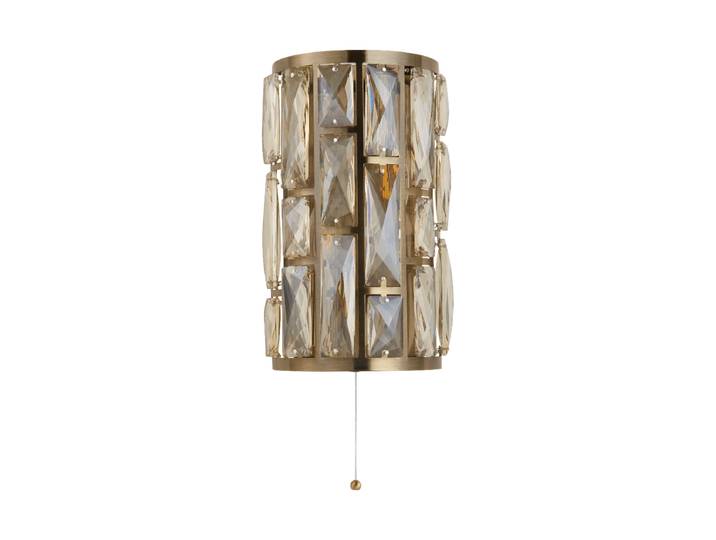 Dimmbare Design Wandlampe „Bijou“ Antik Gold, Champagne Searchlight