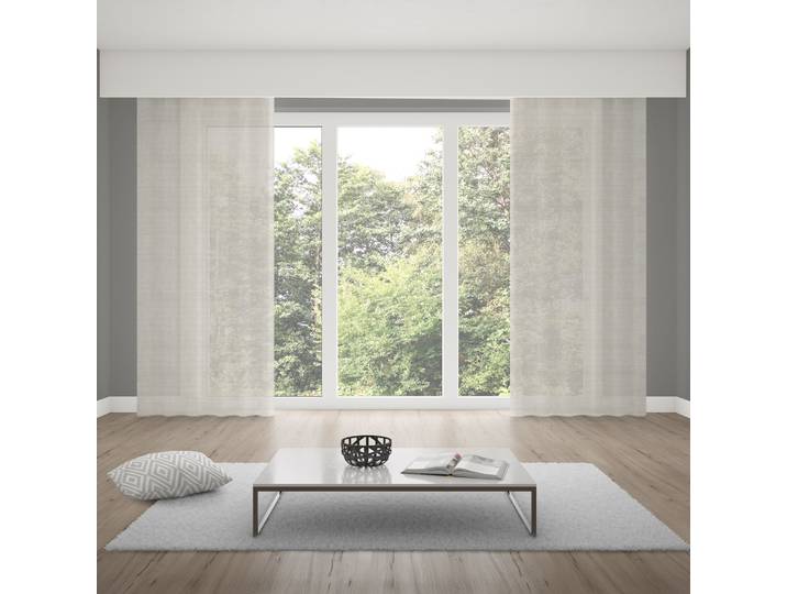 Verdi Collection Gardine mit Schlaufenband + Leinen-Optik
