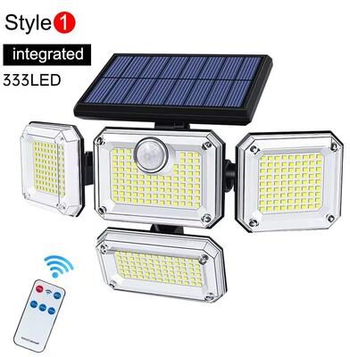 Inspired Finds SunBright 20W Solar Garden Light Waterproof Outdoor LED Lamp With Adjustable Head And 3 Modes 333led Integrated