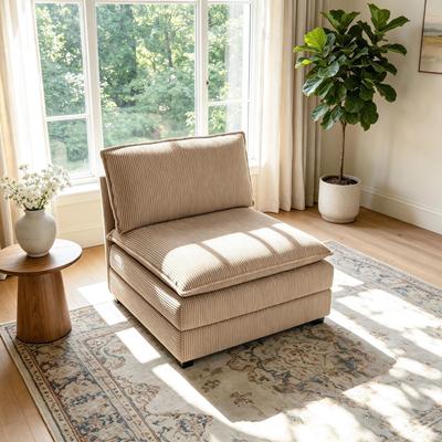 DREAMSIDEA Modern Corduroy Accent Chair Upholstered Armchair