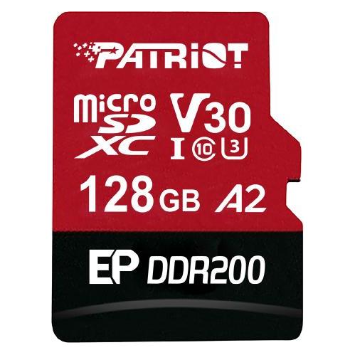 Patriot EP DDR200 + Leser/Micro SDXC/128GB/UHS-I U3 / Klasse 10 (128 GB, microSDXC, U3, UHS-I) (PEF128GEP33MCX)