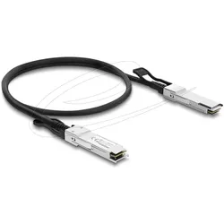 Delock Twinax Kabel QSFP+ Stecker zu QSFP+ Stecker 40 Gbps 1 m (1 m), Netzwerkkabel