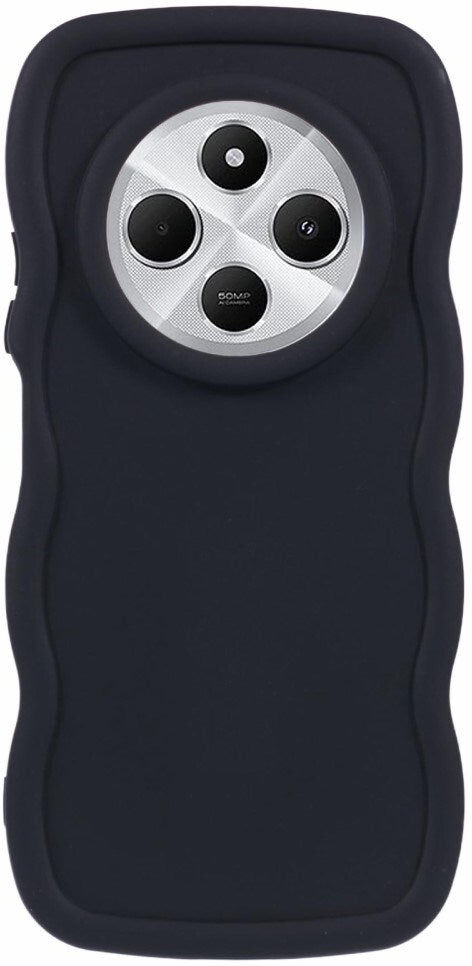 Xiaomi Redmi 14C - EIDERWOOD Fleksibelt Plastik Wavy Cover - Sort