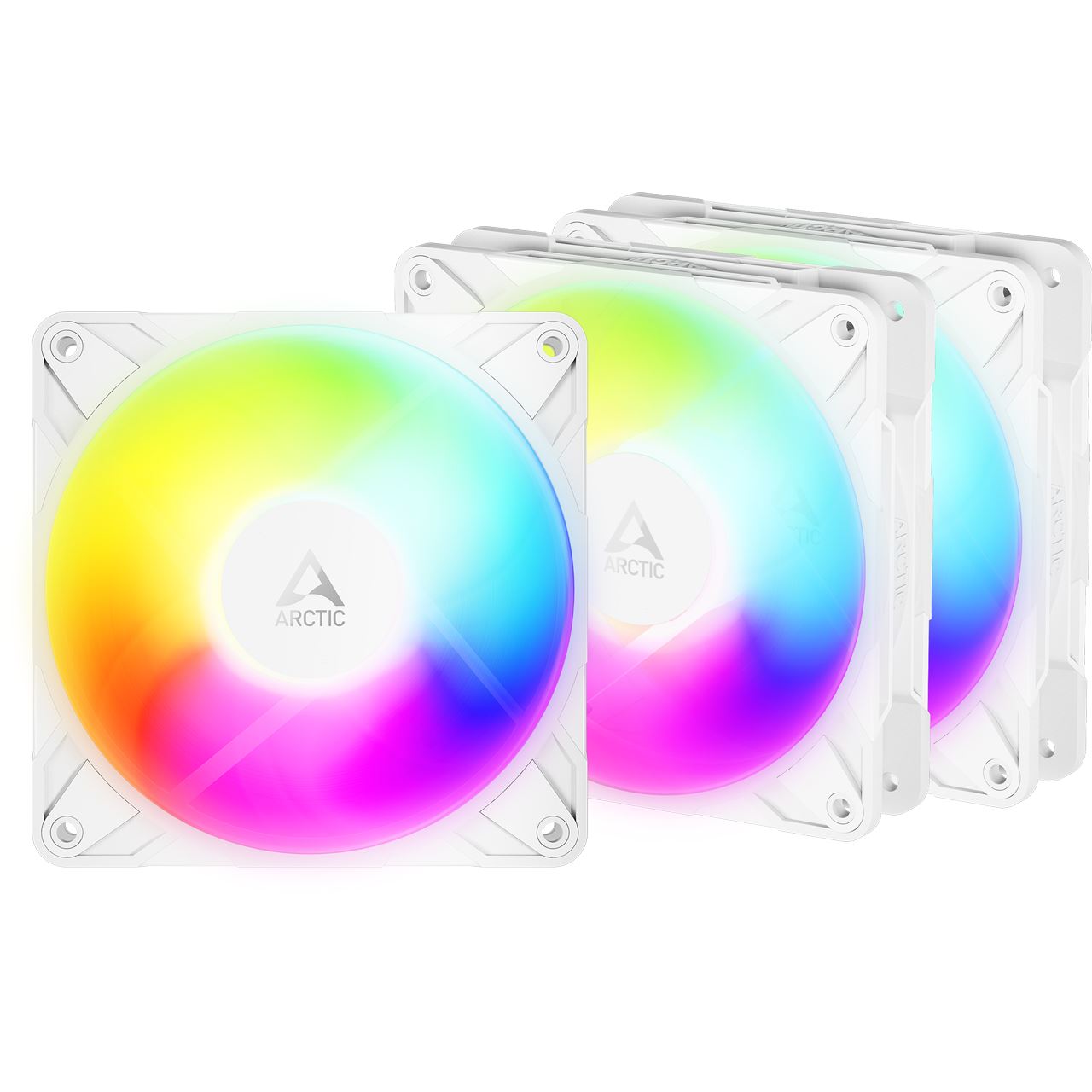 120x120x27mm Arctic P12 Pro Reverse A-RGB PWM weiß 3er-Pack
