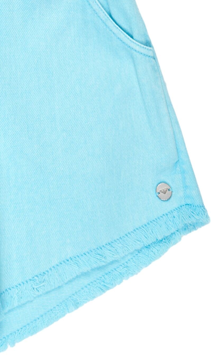 Bermudas ROXY "Scenic Route", Kinder, Gr. 12, Normalgrößen, blau (aqua splash), Obermaterial: 100% Baumwolle., Hosen Bermudas
