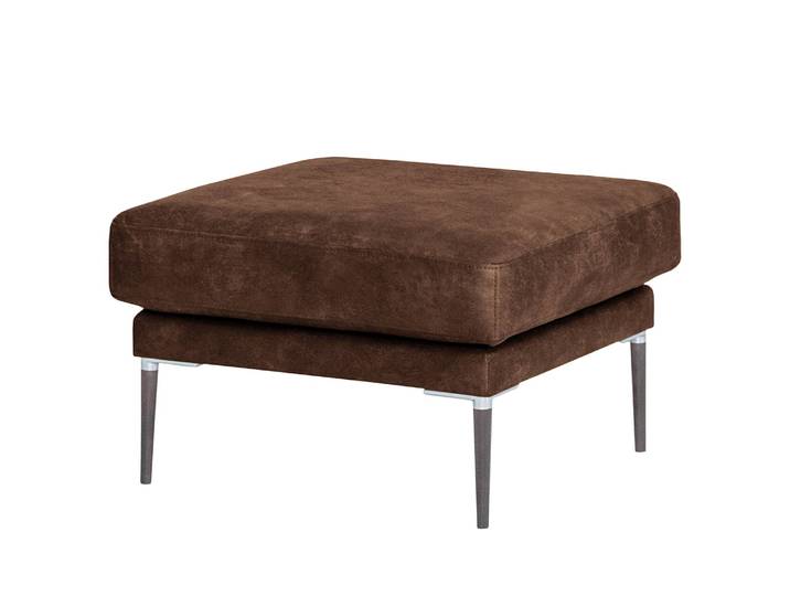 Repose-pieds capitonné Sauvo Marron Microfibre Yaka: Marron