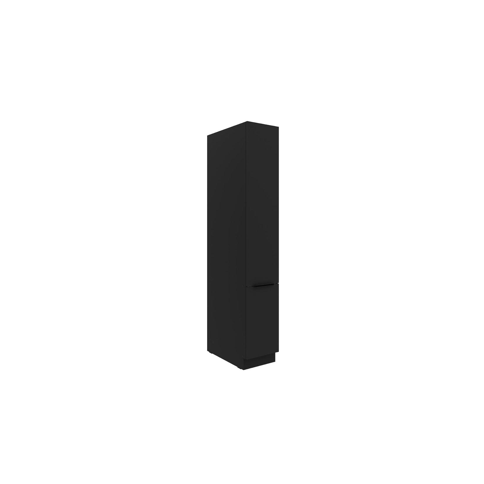 Küchen Apothekerschrank 30 cm SIENA Schwarz Küchenzeile Küchenblock Küche