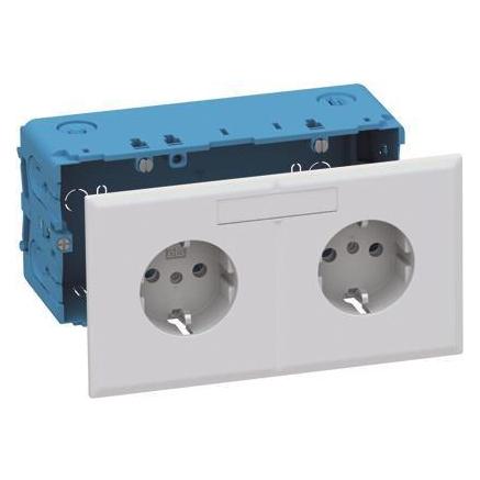 GGK Schuko Kanalsteckdose 36782 KSE-P/Dialog-Schuko 2-fach RAL 9010 (36782)