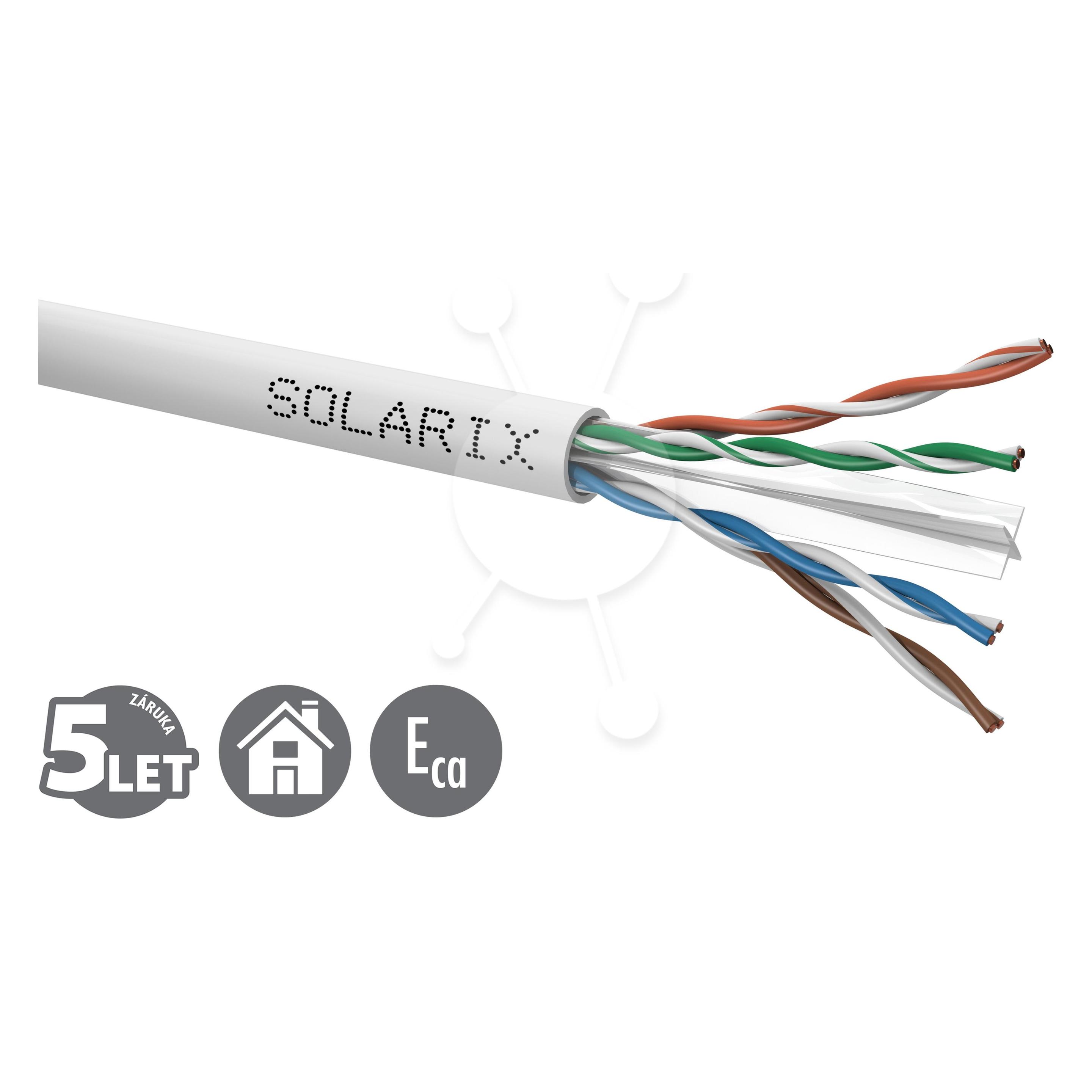 Solarix InstalaÄní kabel CAT6 UTP PVC drát (UTP, CAT6, 500 m) (26000001)