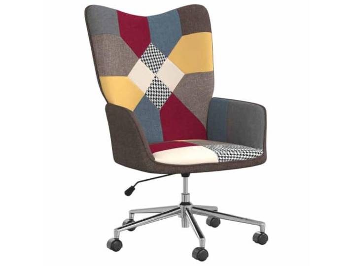 Tmriohed Bürostuhl Patchwork Drehstuhl höhenverstellbar mit Rollen Bunter Patchwork Sessel für Arbeitszimmer & Home Office mit weicher Schaumstoffpolsterung und stabilem Stahlgestell.