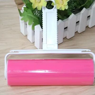 Friendly Fresh Finds Large Washable Reusable Pet Hair Remover Roller Portable & Efficient Household Cleaning Tool pink