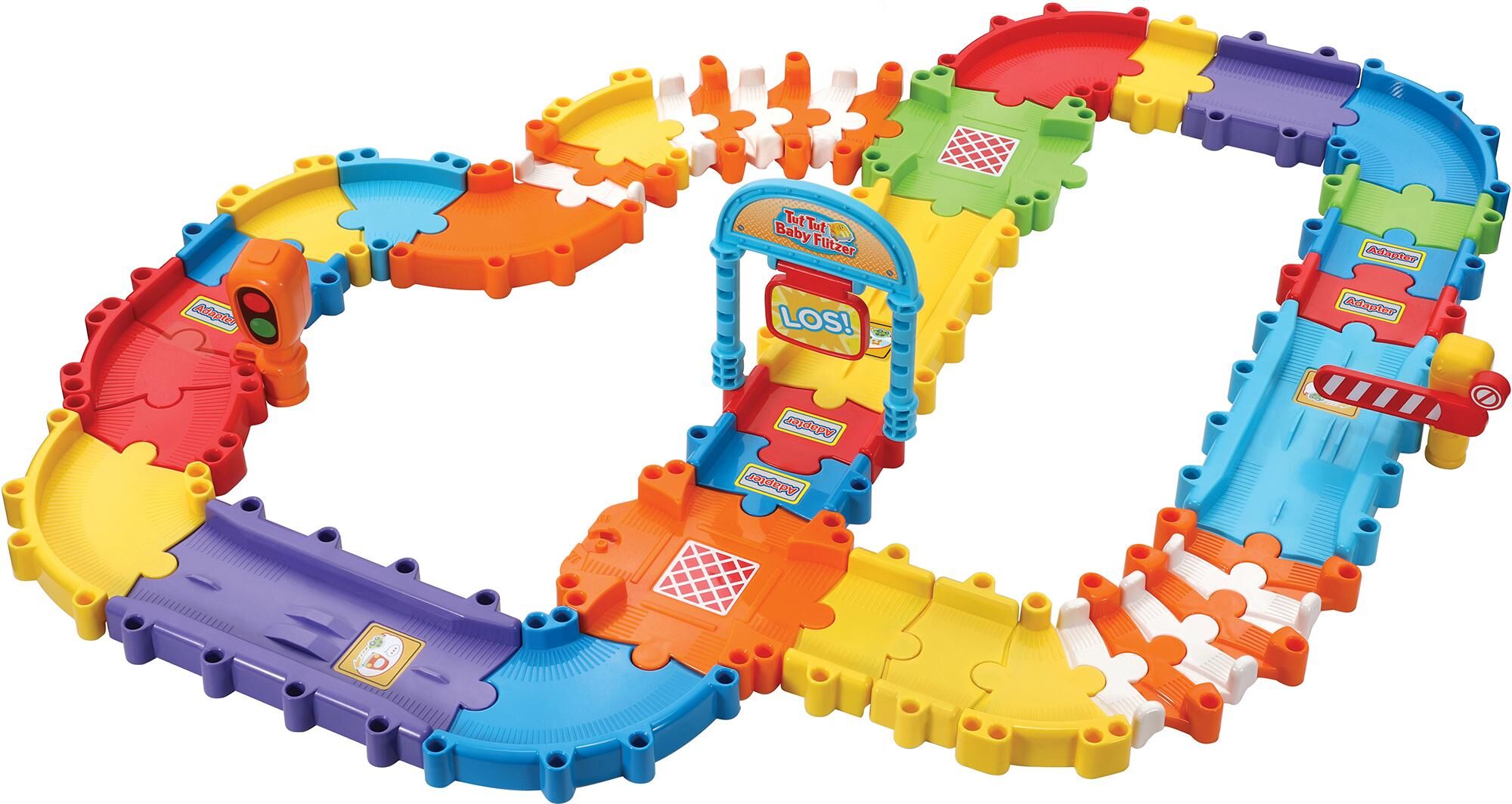 Spiel-Parkplatz VTECH "Tut Tut Baby Flitzer, Straßenset deluxe", bunt, Fahrzeug-Spielwelten, KinderB:1cm, Kunststoff, Spiel-Parkplatz, B:1cm