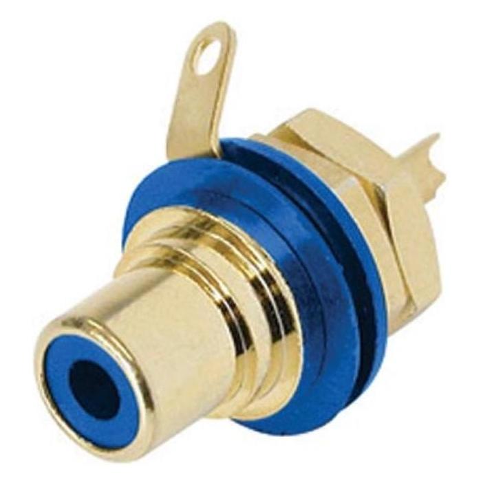 Neutrik Rean - Cinch-Einbaubuchse (Rca) - Vergoldete Kontakte - Blau (Cinch Kabel) (NYS367-6)