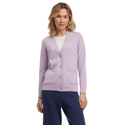 Cardigan FALKE "FALKE Cardigan", Damen, Gr. XS, lila tint (8678), Strickjacken