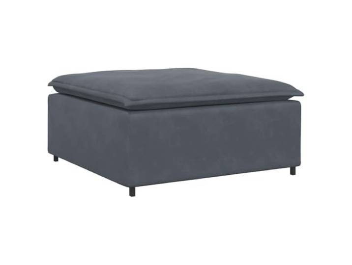 Makastle Modularer Fußhocker Dunkelgrau Samt 100x100x48 cm