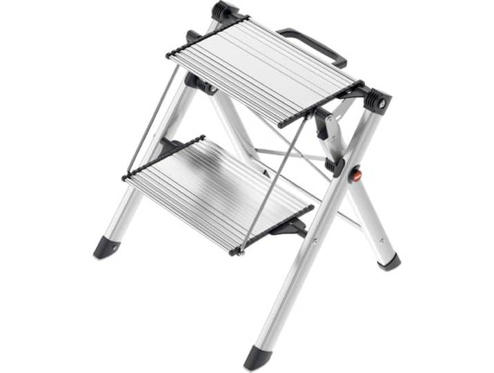 Marche Pied 2 marches Pliable antidérapant en Aluminium Hailo Mini Comfort