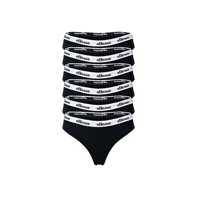 String ELLESSE "String HILLAR 6er Pack", Damen, Gr. M, schwarz, Obermaterial: 95% Baumwolle CO. 5% Elasthan EL., Unterhosen String