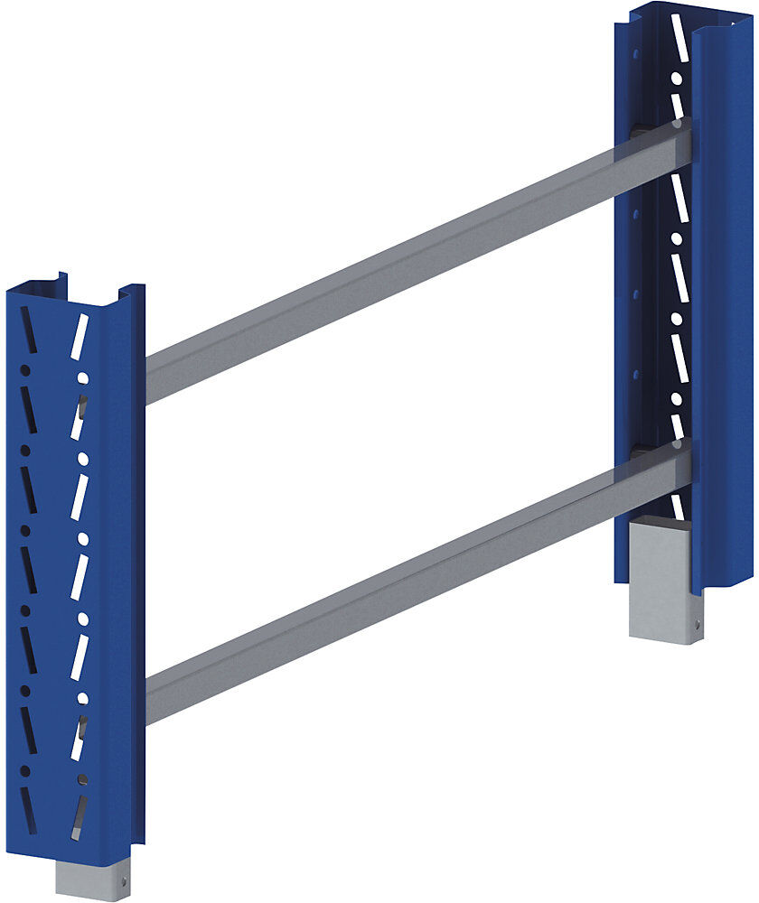 Rahmenerhöhung, blau/verzinkt, HxT 490 x 1100 mm eurokraft pro