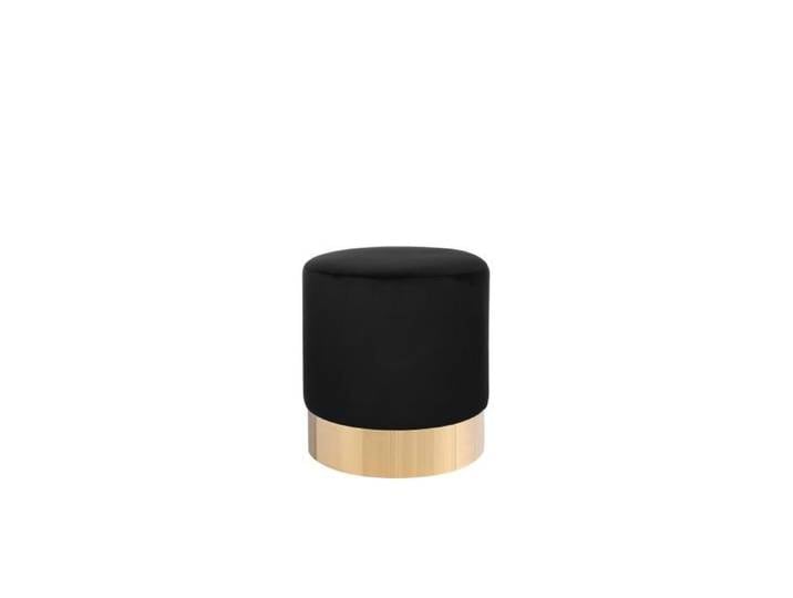 Beliani - Pouf en velours noir SOPHIA