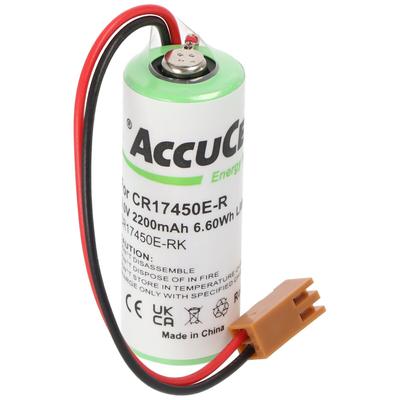 AccuCell Lithium Batterie CR17450E-R Size A, LX98L-0031-0012, mit Kabel und Stecker, Fanuc A98L-0031-0012 Batterie, Stecker beachten, vergleichen