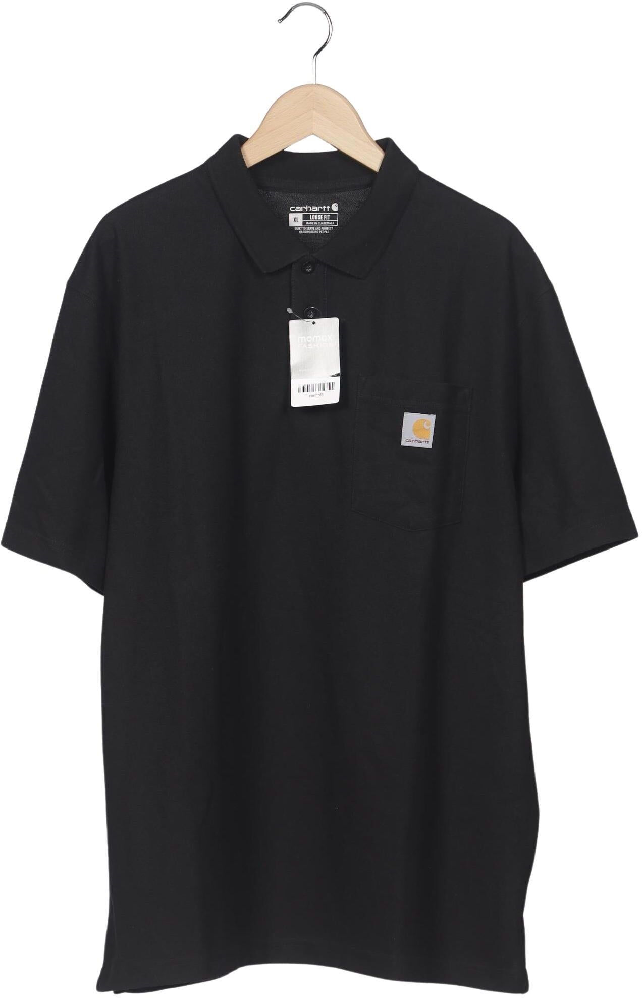Carhartt Herren Poloshirt, Schwarz, Gr. XL, Baumwolle / Synthetik - Second Hand