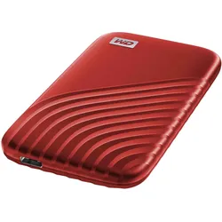 WD My Passport SSD 2 TB USB-C 3.1 (10Gb/​s) Rot externe Festplatte SSD
