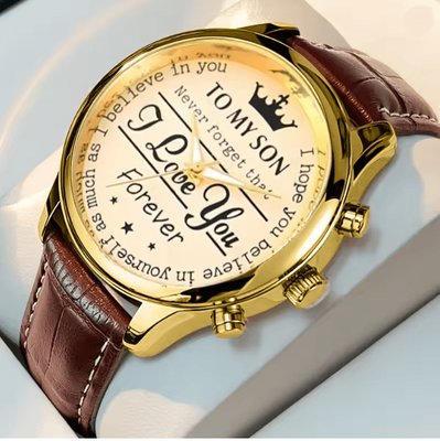 Inspire Essentials Classic Business Quartz Watch Crown Dial Mesh Strap brown